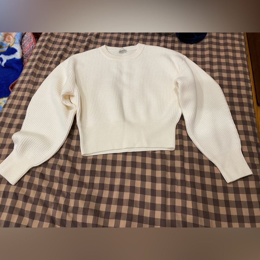 Lilysilk 100% merino wool ribbed sweater, size S
